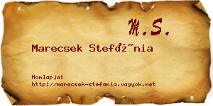 Marecsek Stefánia névjegykártya